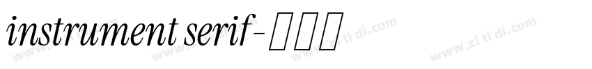 instrument serif字体转换